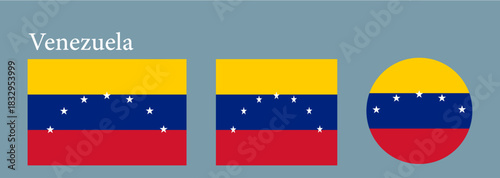 set of Venezuela flag icon vector illustration 