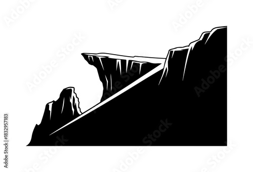 Canyon Cliff Silhouette