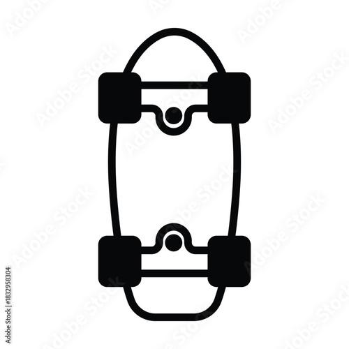 Skateboard Vector icon which can easily modify or edit