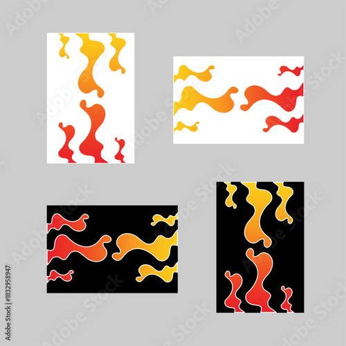 fire abstract cover background flayer 