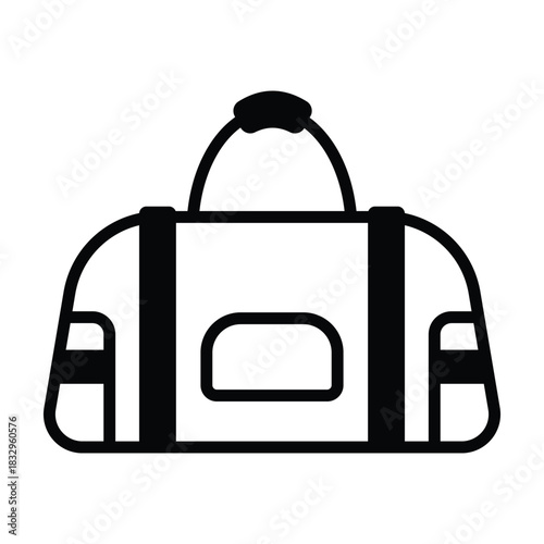 Gym Bag Vector icon which can easily modify or edit