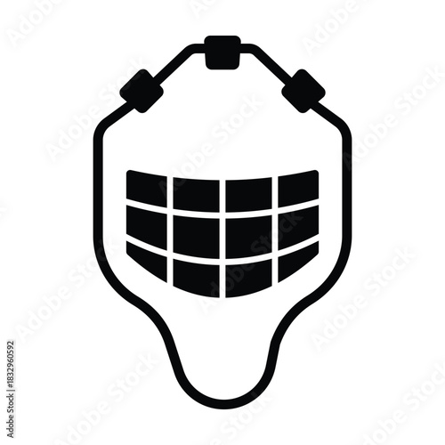 Catcher Mask Vector icon which can easily modify or edit