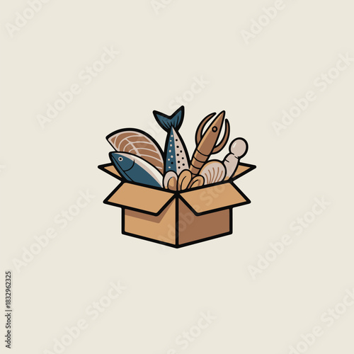 gift box with fishes