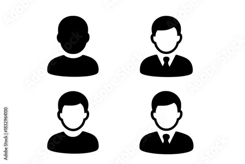 Silhouettes of various professional male figures representing diversity in business settings around the world
