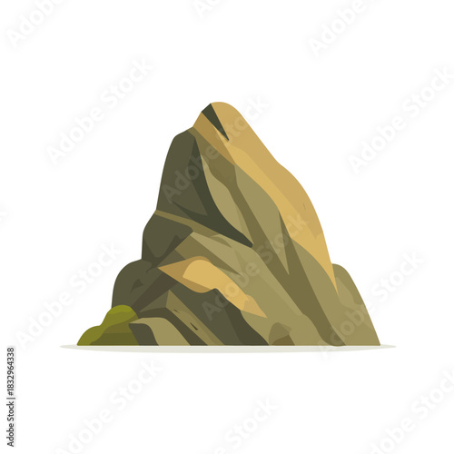 Minimalist illustration, An Attractive design, Simple illustration with EPS format design of a mountain rock isolated on white and transparent background, Clipart set