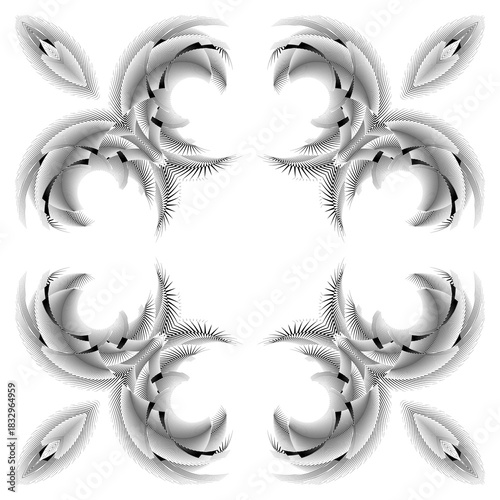 decorative frame with floral ornament