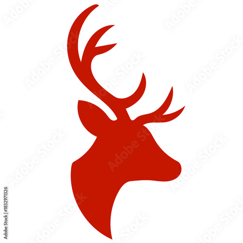Striking stylized deer head symbol perfect for branding, hunting, or nature themes, rendered in a bold, contemporary style with clean lines for maximum impact