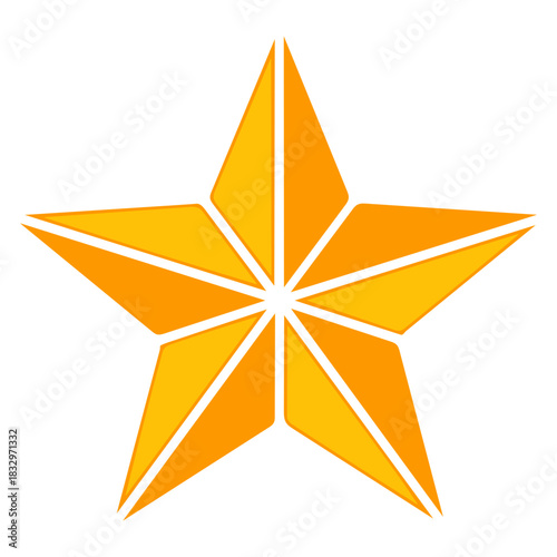 Modern golden star design conveys quality, achievement, and excellence perfect for awards, logos, branding, or adding a touch of luxury to any project.