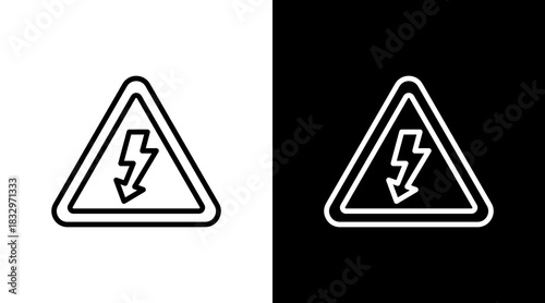 High Voltage  White Icon Set Design