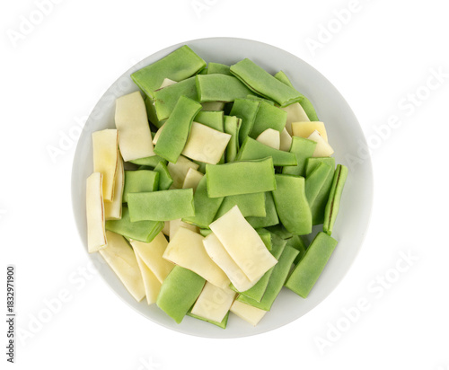 Phaseolus coccineus flat green pods