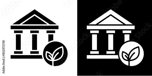 Environmental Governance Icon Set White Style Collection
