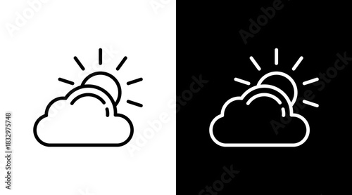 Overcast  White Icon Set Design