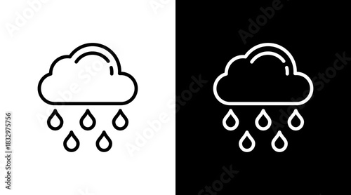 Drizzle  White Icon Set Design