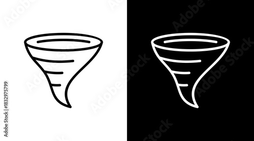 Tornado  White Icon Set Design