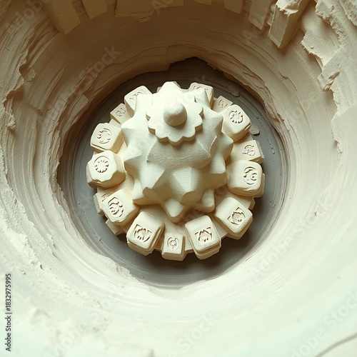 detail of a spiral staircase