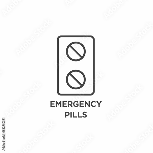 Emergency Pills Icon A Simple Graphic Representation for Urgent Medical Situations