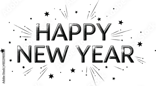 Celebrate new beginnings with this festive Happy New Year graphic for social media posts and greeting cards