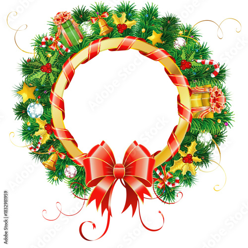 Christmas and New Year Wreath