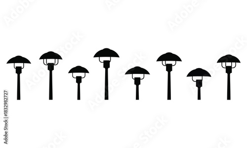 street lamp with umbrella