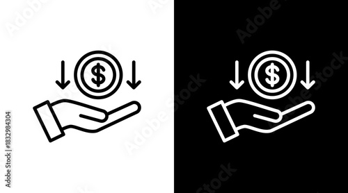 Debt Burden  White Icon Set Design