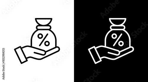 Subsidy  White Icon Set Design