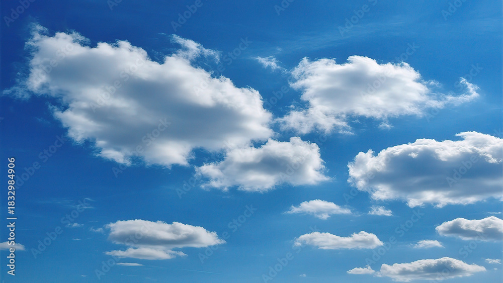 Fototapeta premium Blue sky with white clouds