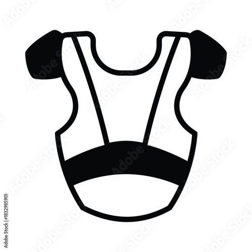 Chest Protector Vector icon which can easily modify or edit
