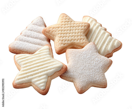 Festive Christmas cookies shaped like stars and trees bring joy to the holidays, perfect for sharing delicious treats with loved ones and sweet celebrations