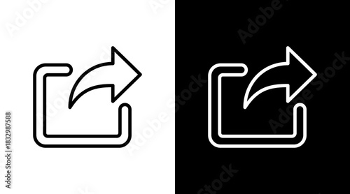 Share  White Icon Set Design