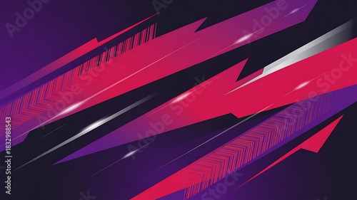 sports style banner design in red and purple colors. High quality.