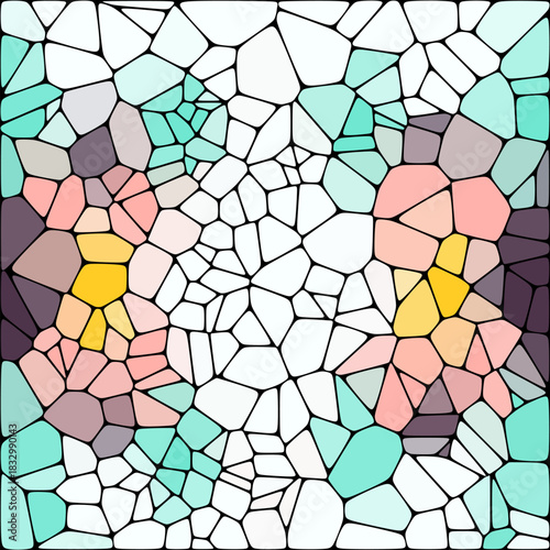 Colored background in polygonal style. Mosaic. Pebbles. eps 10