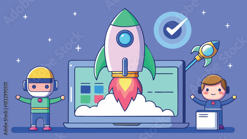 Remote Work and Home Office Productivity Flat Illustration Set