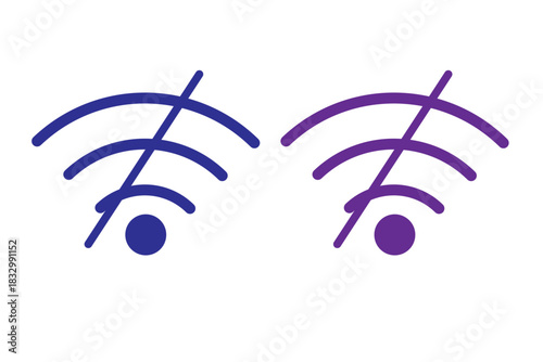 no wifi icon isolated on transparent background. Modern and editable no wifi icon. Simple icons vector illustration.