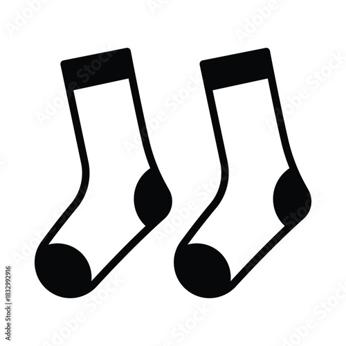Athletic Socks Vector icon which can easily modify or edit