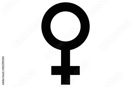 Female gender symbol sign. Sex gender logo icon symbol. Vector illustration isolated on white background.
