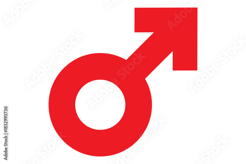 Male gender symbol sign. Sex gender symbol. Gender icon. Vector illustration isolated on white background.
