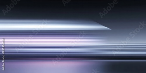 Horizontal streaks of light create an abstract sense of rapid motion and dark futuristic ambiance