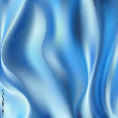 The texture of the crumpled fabric is light blue. Forming a pattern. Top view