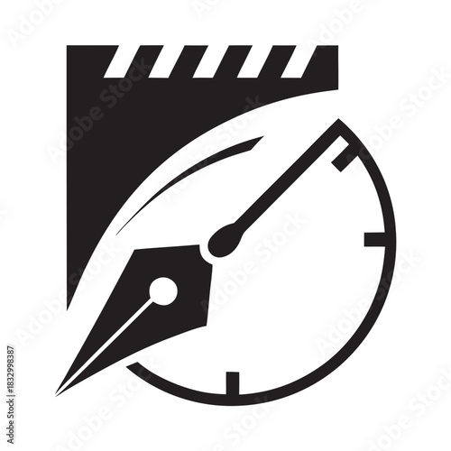 Penbeak Chronicle Mark Artistic Vector Design