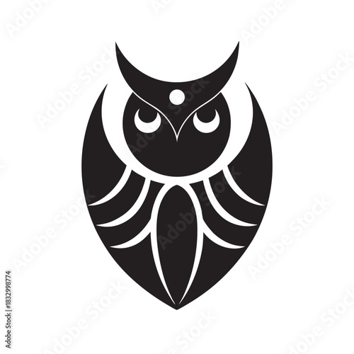 Celestial Owl Moon Fusion Symbolic Artwork
