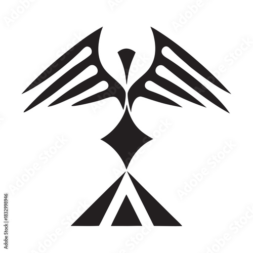 Bead Bird Hourglass Quill Creative Logo