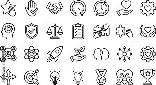 Customer Rating, Shopping, and E-commerce Icon Set Feedback, Rewards, Promotion, Service, Payment, Discount, Gift, Contact Book