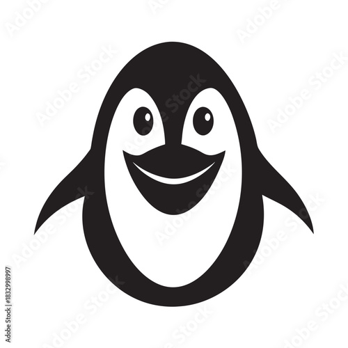 Playful Penguin Eye Icon Creative Vector