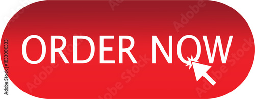 Order now button rounded red sign.