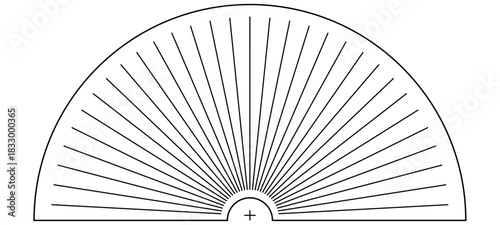 Protractor ruler on transpare...