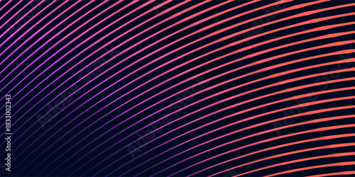 Vector 80s Retro Style Striped Shape. Minimalism Art Illustration