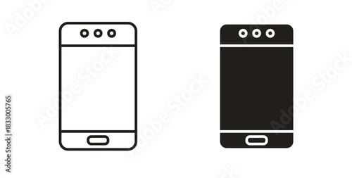 Smartphone icon. filled flat sign for mobile concept and web design