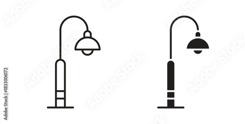 Street light icon. filled flat sign for mobile concept and web design