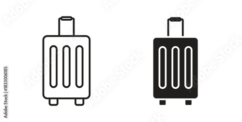 Suitcase icon. filled flat sign for mobile concept and web design