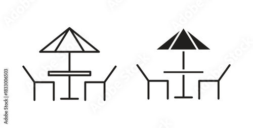 Terrace icon. filled flat sign for mobile concept and web design